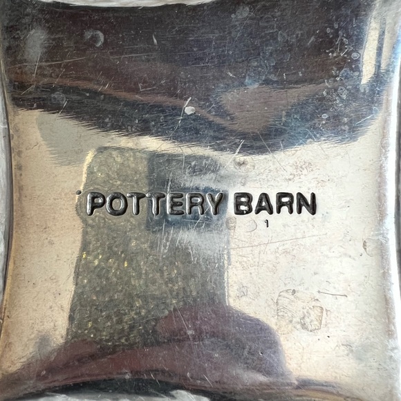 Pottery Barn Silver metal candle coaster set. - Picture 4 of 9